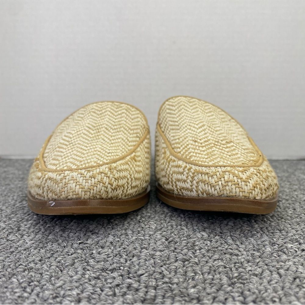 Nordstrom Rack Natural Woven Slip-On Mule Flats 9M Cream Tan Coastal Grandmother - Picture 3 of 10